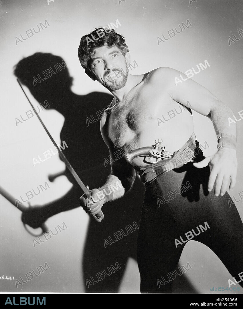 NICK CRAVAT en EL TEMIBLE BURLÓN, 1952 (THE CRIMSON PIRATE), dirigida por ROBERT SIODMAK. Copyright WARNER BROTHERS.
