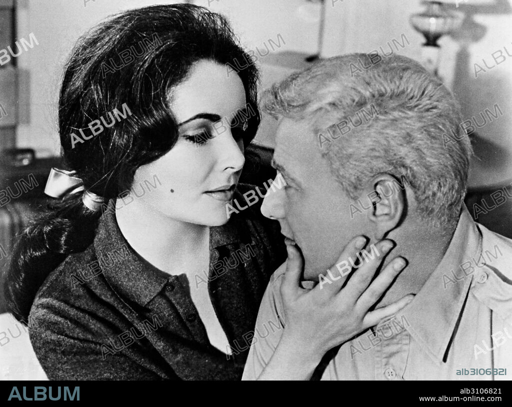 BRIAN KEITH and ELIZABETH TAYLOR in REFLECTIONS IN A GOLDEN EYE, 1967, directed by JOHN HUSTON. Copyright WARNER BROS/SEVEN ARTS.