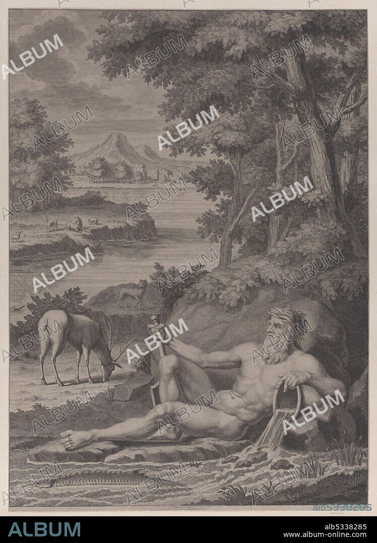 FREDERIK OTTENS. River god in a landscape, 1725.