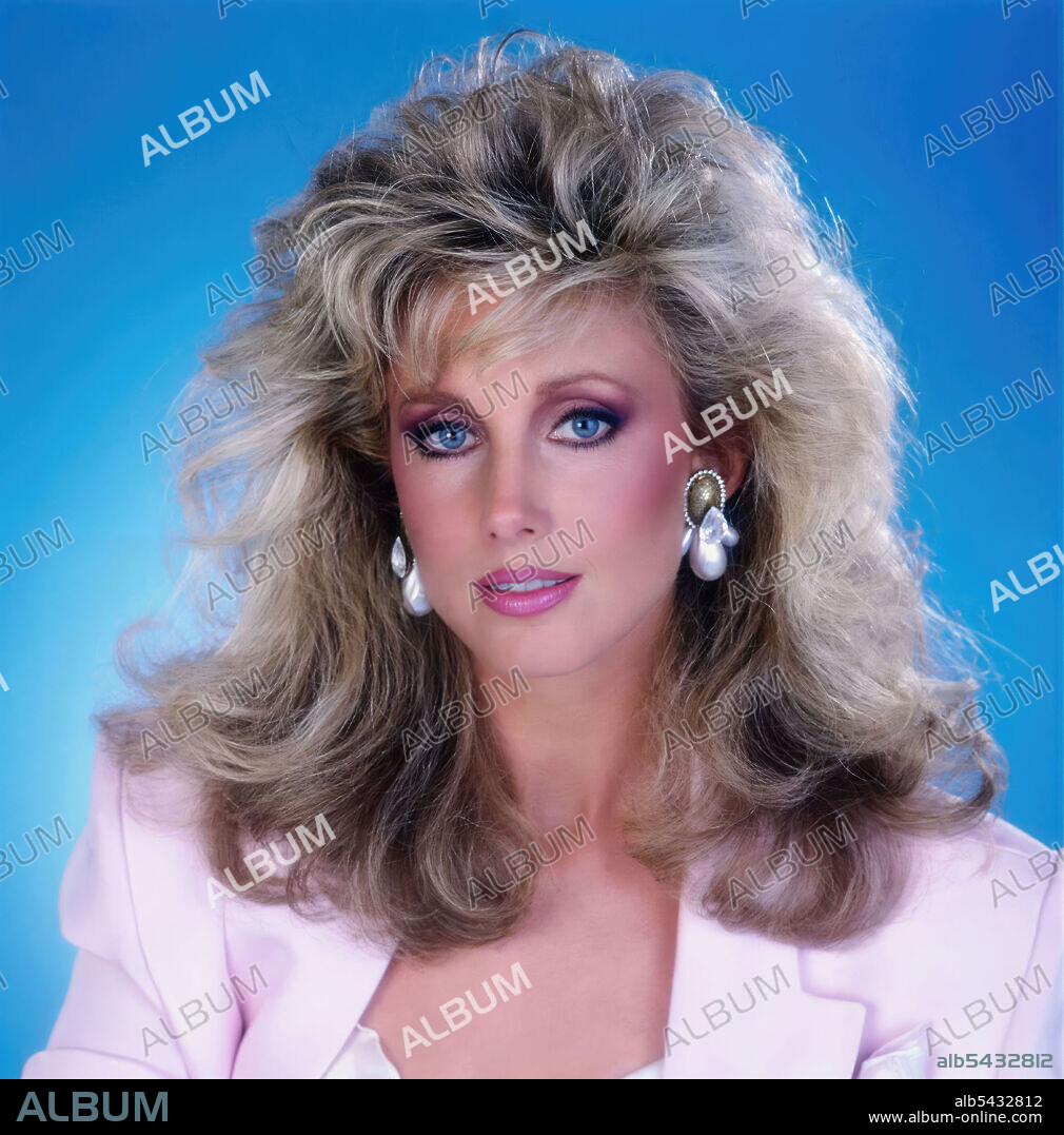 MORGAN FAIRCHILD in FALCON CREST, 1981, unter der Regie von JEROME COURTLAND, PHILIP LEACOCK, REZA S. BADIYI und ROBERT FOXWORTH. Copyright LORIMAR TV.