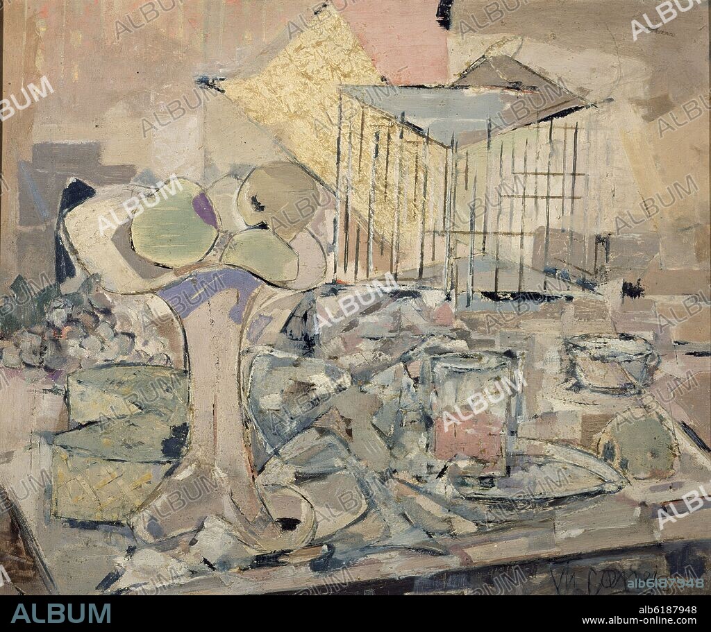 JUAN MANUEL DIAZ-CANEJA BETEGON (1905-1988). BODEGON SIN IDENTIFICAR.