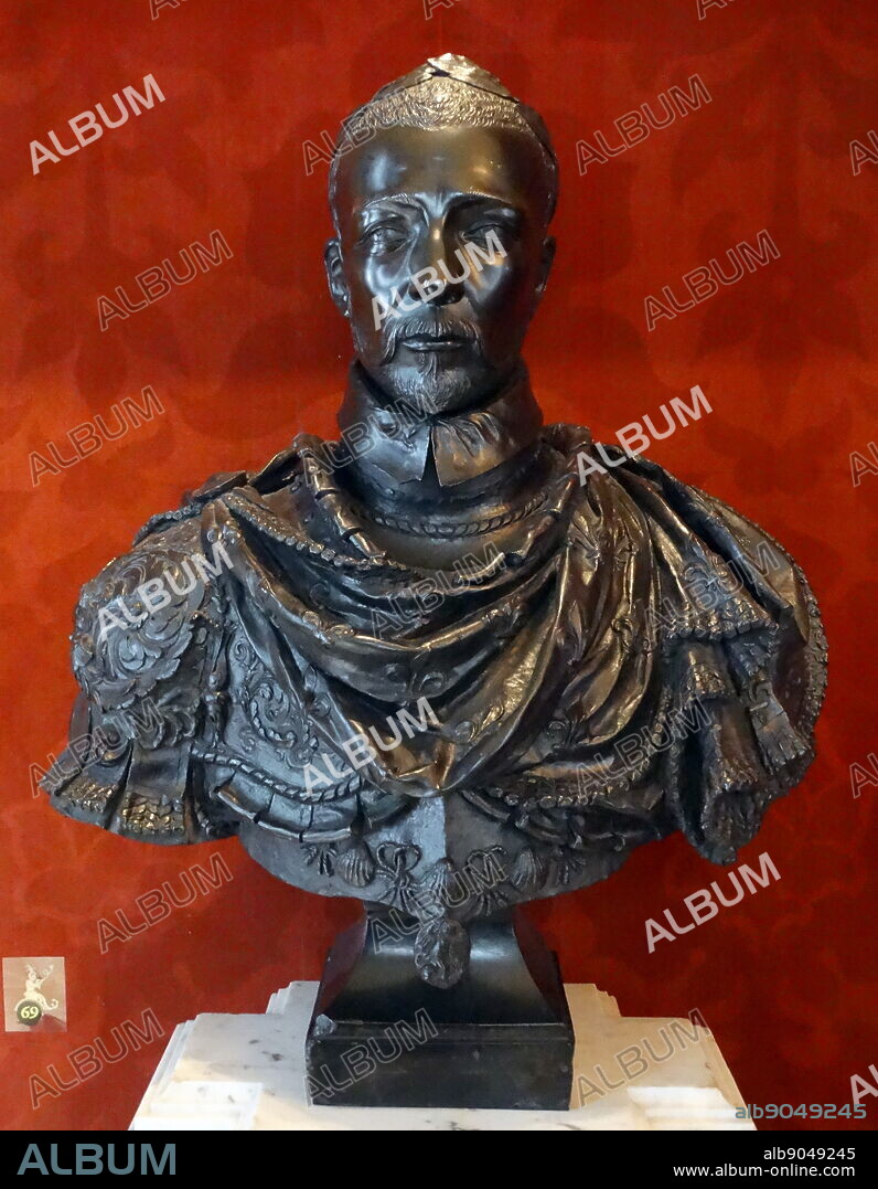 Bronze bust of Charles IX by Germain Pilon (1528-1590) French Renaissance sculptor. Dated 16th Century.