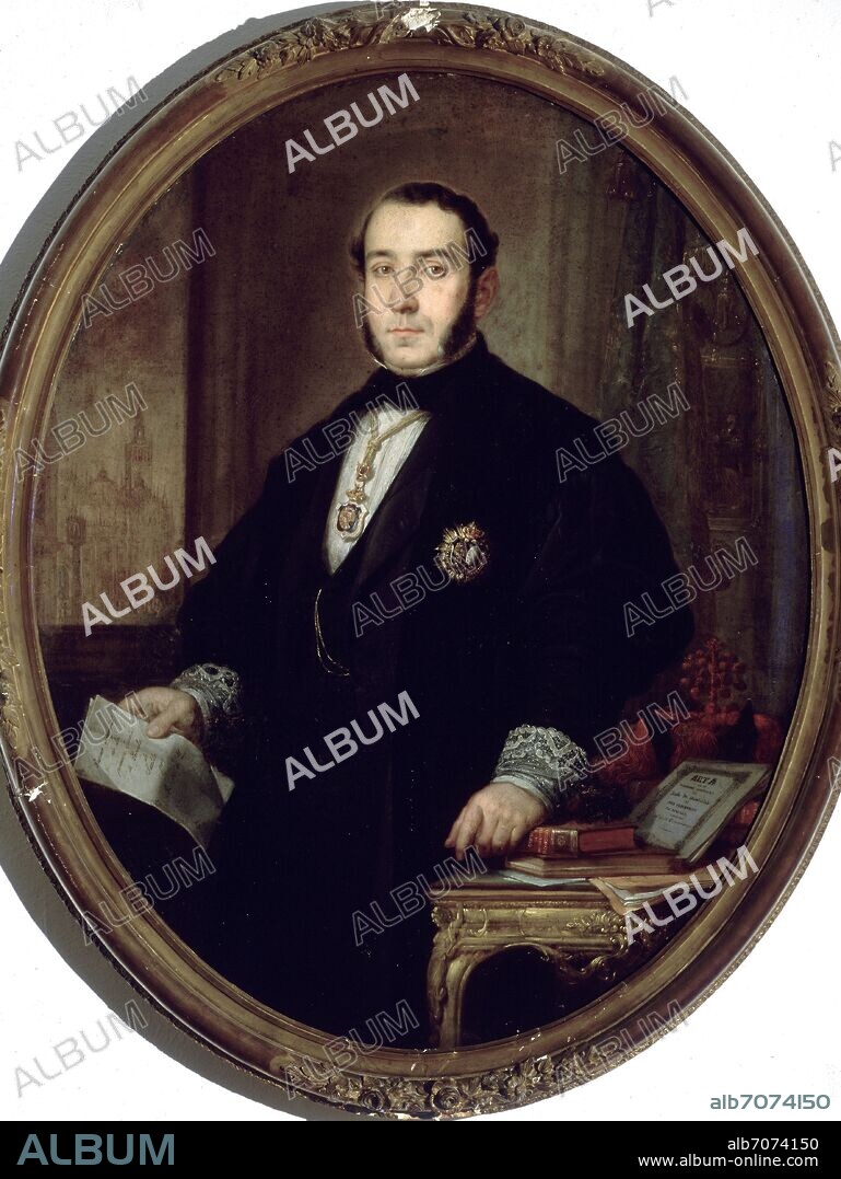 JOSE MARIA ROMERO (1815-1880). DON JOSE MARIA YBARRA - 1854 - O/L - 121X97 CM.