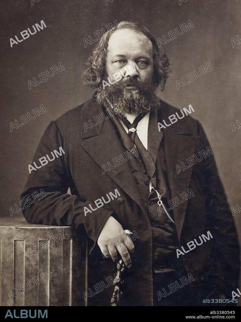 GASPARD-FéLIX NADAR. Portrait of Mikhail Alexandrovich Bakunin (1814-1876).