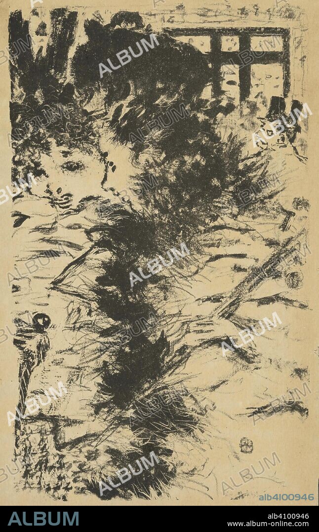 PIERRE BONNARD. Parisian Women (Parisiennes), frontispiece of the journal La Revue blanche (December 1893). Dimensions: 22.4 cm x 14.8 cm, 21.6 cm x 13 cm.