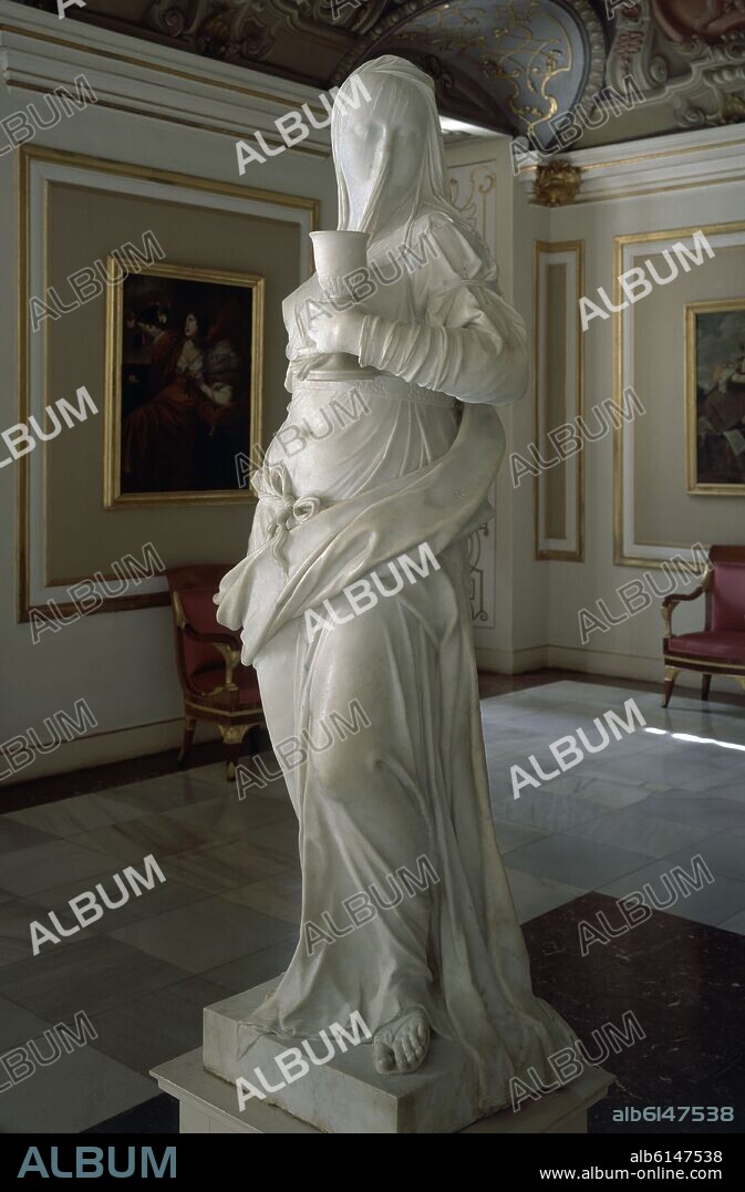 ANTONIO CORRADINI. PLANTA BAJA - SALA 8ª - ESCULTURA DE LA FE - PALACIO DE LA GRANJA DE SAN ILDEFONSO - SIGLO XVIII.