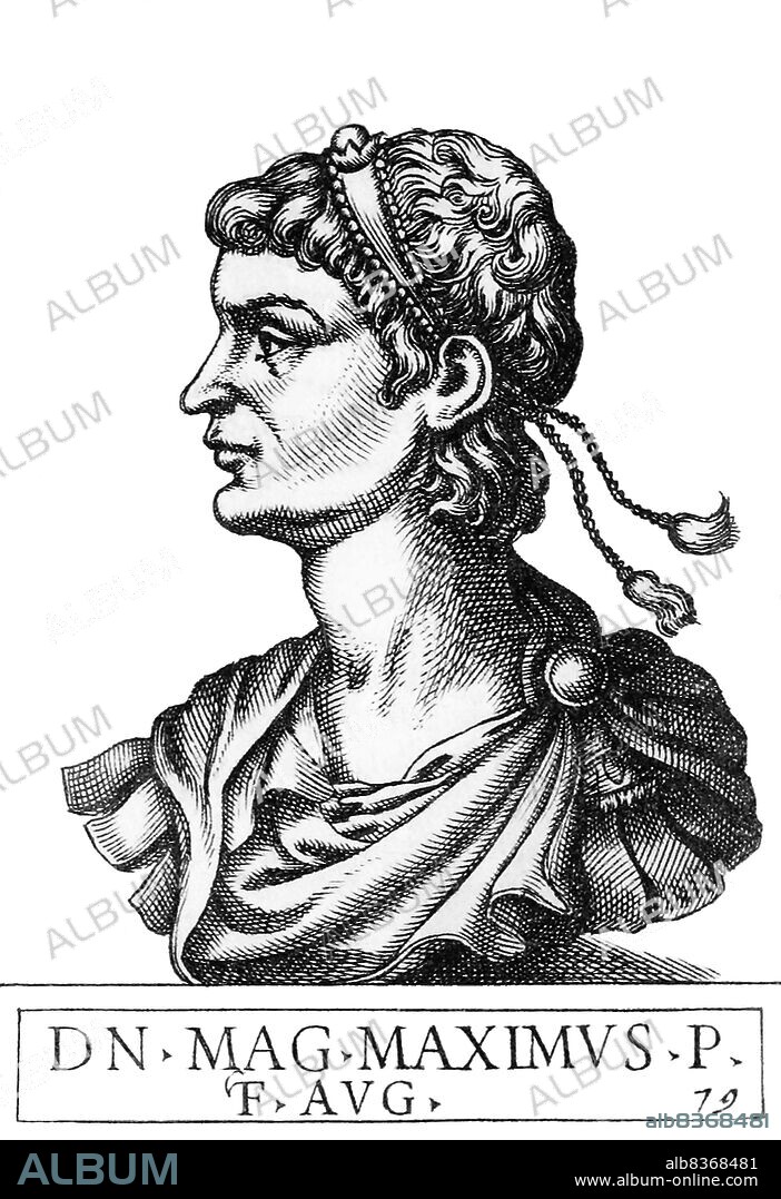 Magnus Maximus (335-388) was born in Gallaecia, and would later become a distinguished general serving under Count Theodosius, father of Emperor Theodosius I, fighting in Africa and on the Danube, as well as during the Great Conspiracy in Britain, where he would later be permanently assigned in 380.<br/><br/> . When the people became displeased with the western emperor Gratian, his troops proclaimed Maximus emperor, and aided him in his imperial ambitions. Gratian was slain in Lyon, and Maximus later marched into Italy to overthrow Valentinian II. He was only stopped by the intervention of the Eastern Roman Emperor, Theodosius I, who negotiated with him and saw Maximus recognised as co-emperor in the west.<br/><br/>. Maximus' ambitions could not be quelled however, and he invaded Italy once more in 387, only to be finally defeated and killed by Theodosius I at the Battle of the Save in 388. To some historians, Maximus' death marked the end of direct imperial presence in Northern Gaul and Britain.