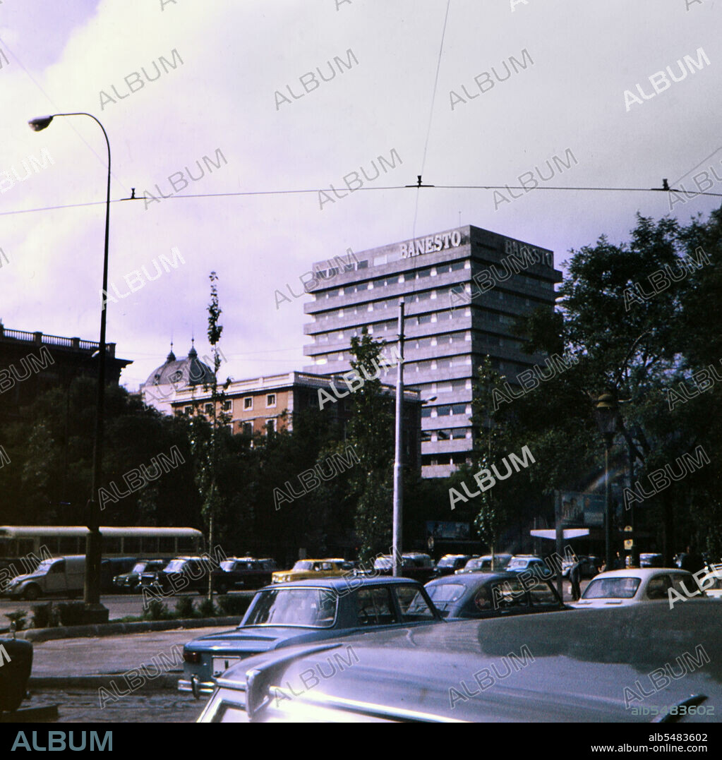 Banesto Bank building in Madrid Spain circa 1969.
