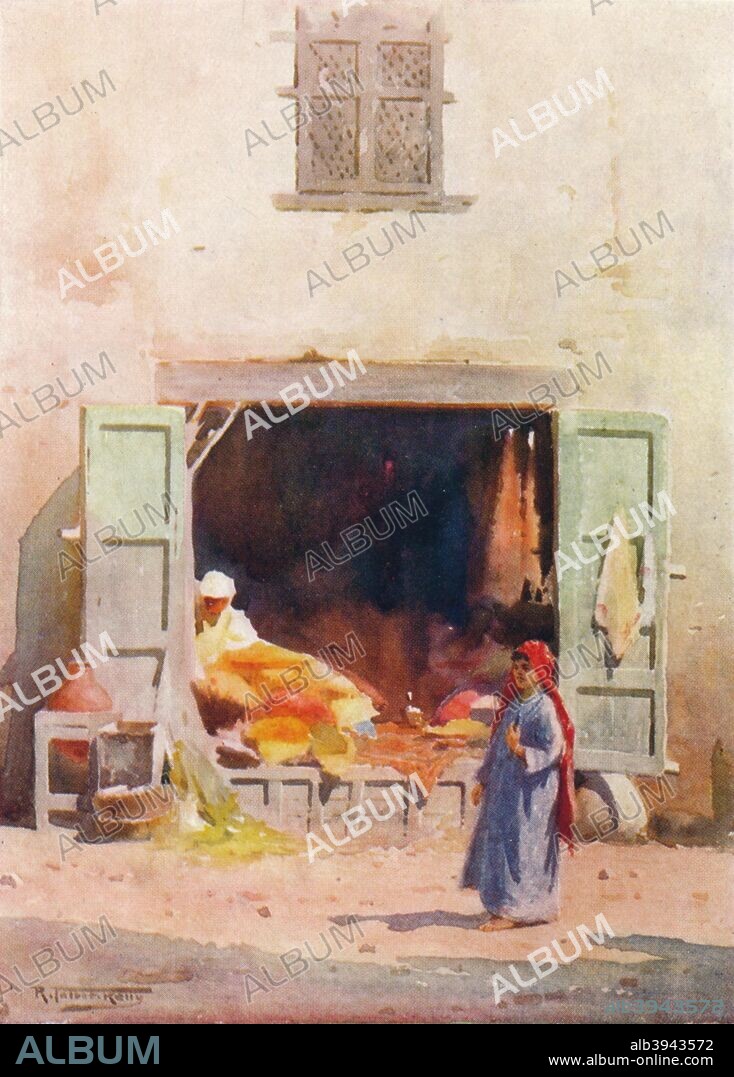 'A Cairo Shop', c1880, (1904). From Egypt, by R. Talbot Kelly. [Adam & Charles Black, London, 1904].