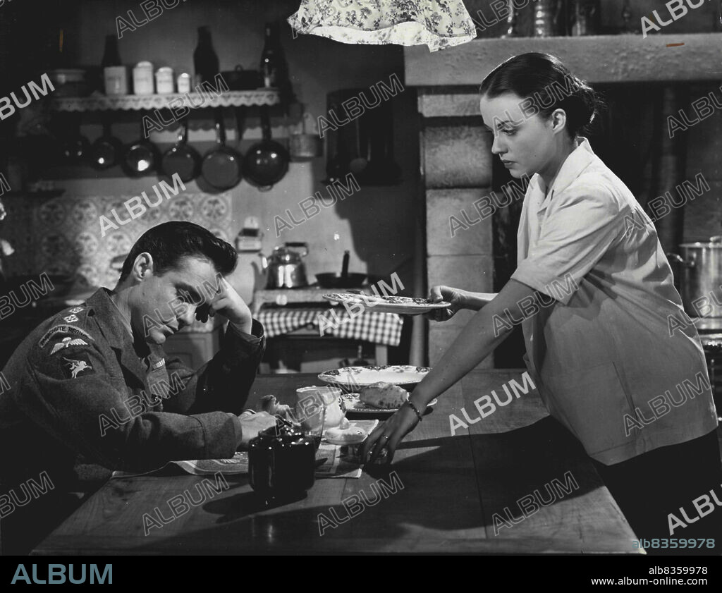 The Englishman (Richard Todd) recalls being billeted with French housewife (Jeanne Moreau). June 18, 1955.