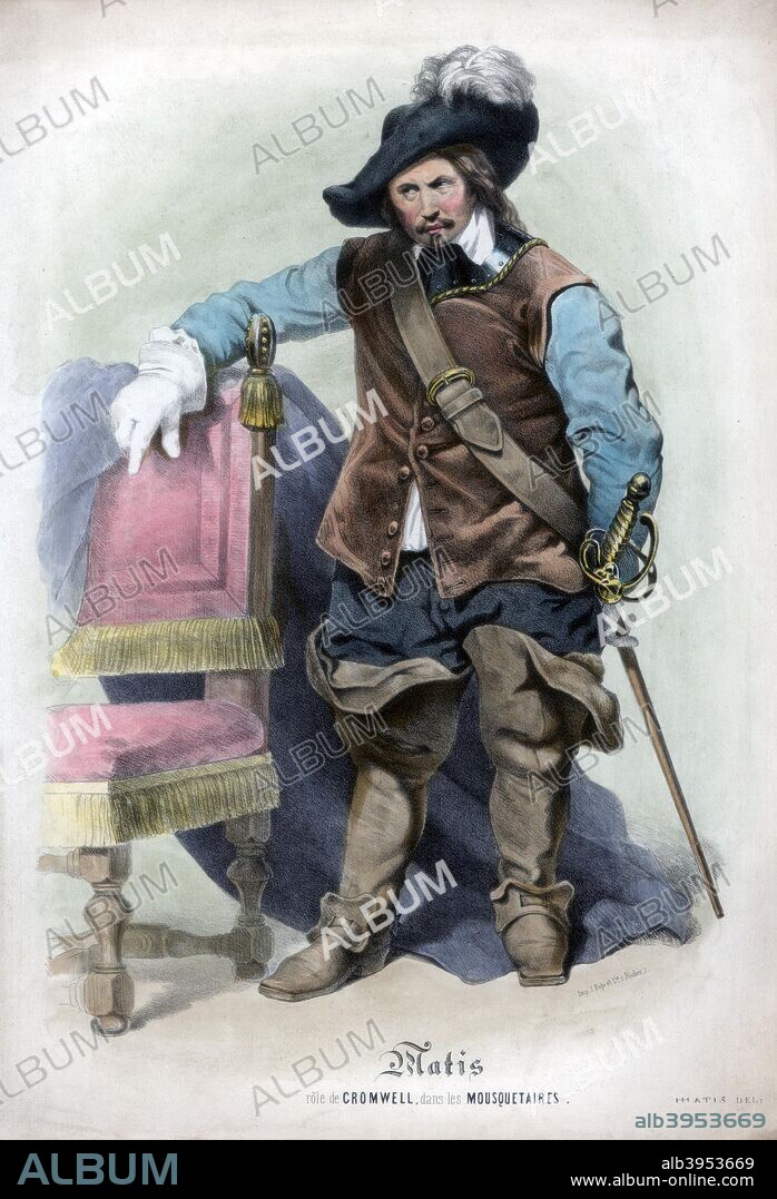 The part of Cromwell, in the Musketeers. Oliver Cromwell (1599-1658), leader of the parliamentarians during the English Civil War.