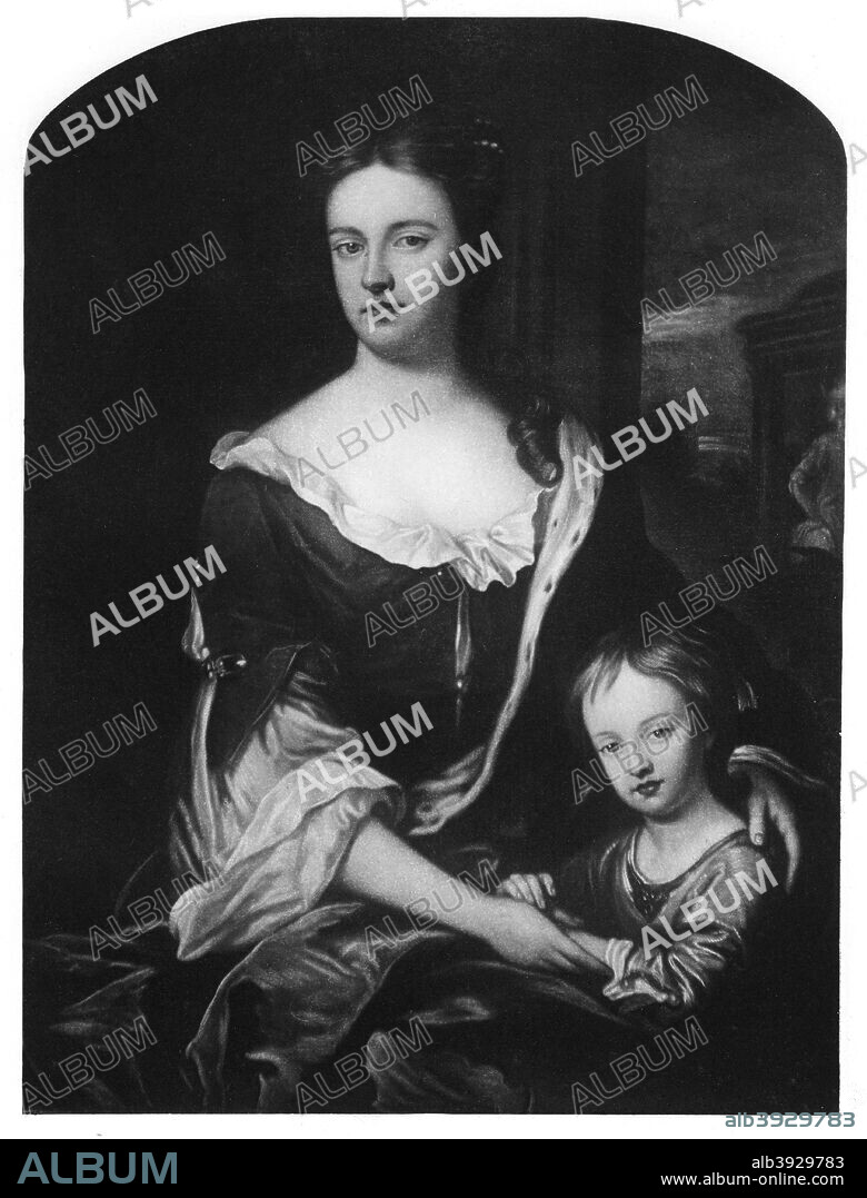 William, Duke of Gloucester, with his mother, Queen Anne, (1907). William, Duke of Gloucester (1689-1700) died at the age of 11. Anne (1665-1714) gave birth to 17 children between 1684 and 1700. None survived to adulthood.