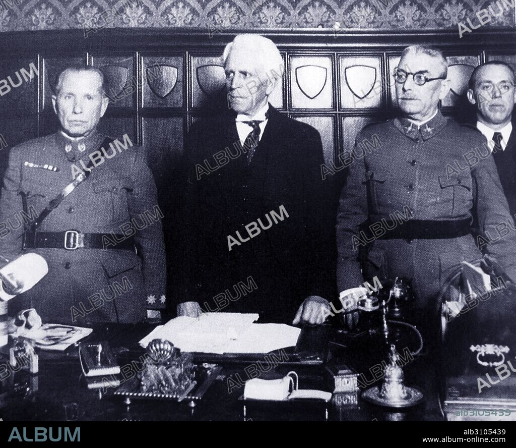 Manuel Portela y Valladares (Pontevedra, 31 January 1868 – Bandol, 29 April 1952) was a Spanish political figure during the Second Spanish Republic. 1934, Alejandro Lerroux named him Minister of the Interior in 1935. Later named 130th president of the government (prime minister) by Niceto Alcalá-Zamora on 14 December 1935.
