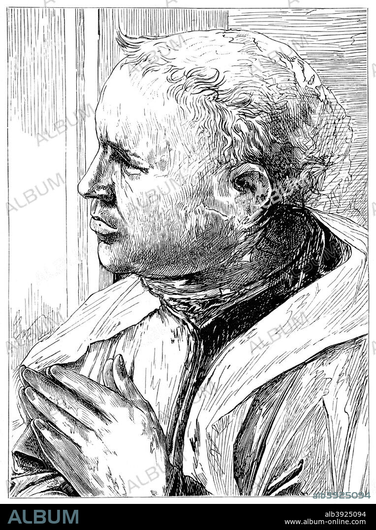 Portrait of Fra Lippo Lippi, Florentine Renaissance painter, 15th century (1882). A print from The Magazine of Art Vol V, Cassell, Peter, Galpin and Company, Limited, 1882.
