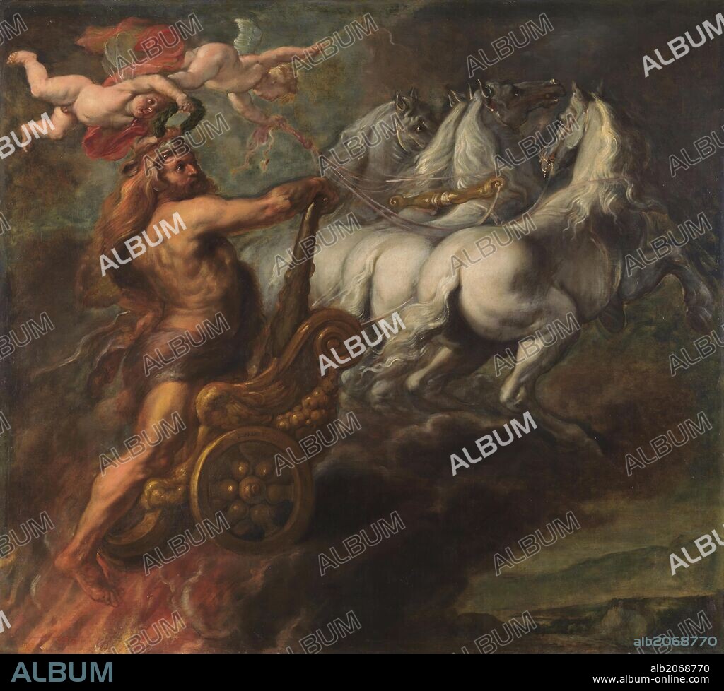 Jean Baptiste Borkens / 'La Apoteosis de Hércules', Siglo XVII, Escuela Flamenca, Óleo sobre Lienzo, 189 cm x 212 cm, P01368.