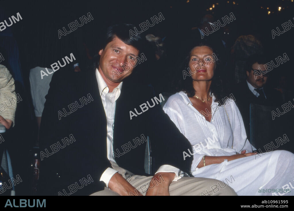 German actor Christian Quadflieg with his wife Renate Reger, Germany 1980s.
