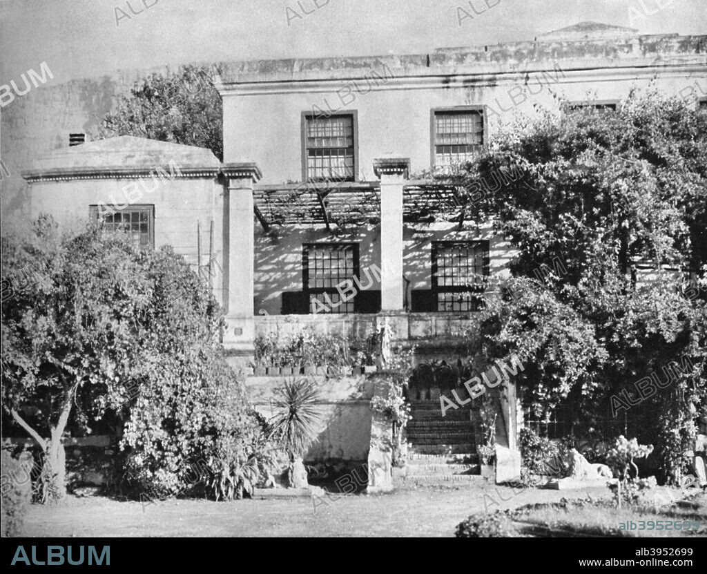 'Leeuwenhof', 1931. Leeuwenhof is an estate in the Gardens area of Cape Town, South Africa. It is the official residence of the Premier of the Western Cape. From Historic Farms of South Africa by Dorothea Fairbridge. [Oxford University Press, London, 1931].