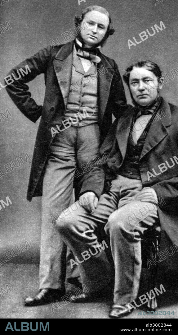 In 1860 Robert Bunsen (1811-1899) and Gustav Kirchhoff (1824-1887) discovered two alkali metals, cesium and rubidium, with the aid of the spectroscope they had invented the year before. Bunsen and Kirchhoff met and became friends in 1851, when Bunsen spent a year at the University of Breslau, where Kirchhoff was teaching. In 1855 Robert Bunsen had created the Bunsen burner for use in flame tests of various metals and salts: its non-luminous flame did not interfere with the colored flame given off by the test material. This line of work led to the spectroscope. It was Kirchhoff who suggested that similarly colored flames could possibly be differentiated by looking at their emission spectra through a prism. When he shone bright light through such flames, the dark lines in the absorption spectrum of the light corresponded in wavelengths, with the wavelengths of the bright, sharp lines characteristic of the emission spectra of the same test materials.