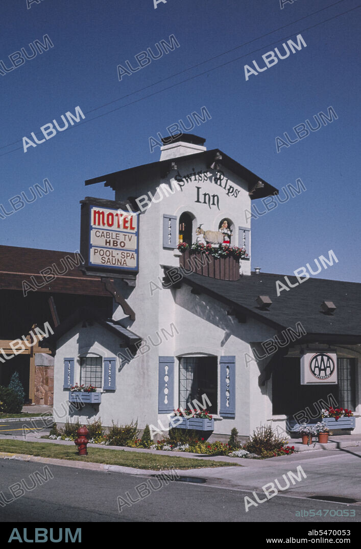 1990s United States -  Swiss Alps Inn Motel, Heber City, Utah 1991 .