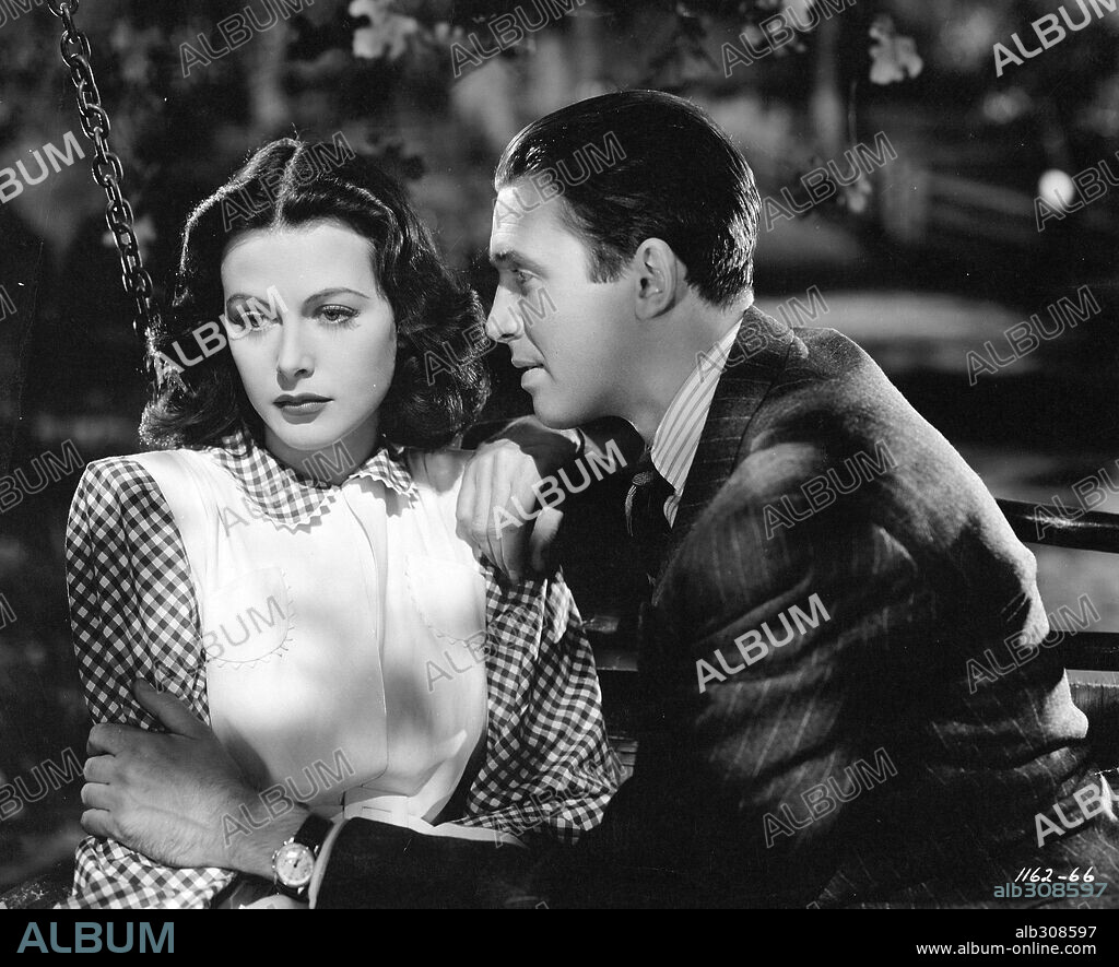 HEDY LAMARR and JAMES STEWART in COME LIVE WITH ME, 1941, directed by CLARENCE BROWN. Copyright M.G.M.