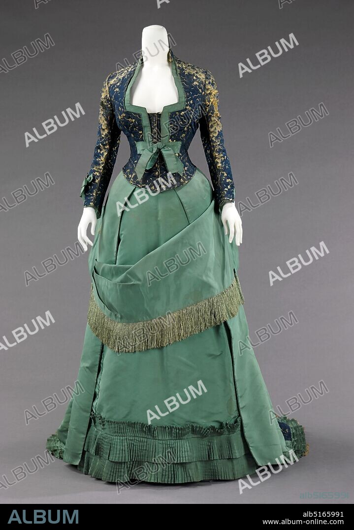 CHARLES FREDERICK WORTH and HOUSE OF WORTH. Afternoon dress, French, ca. 1875.