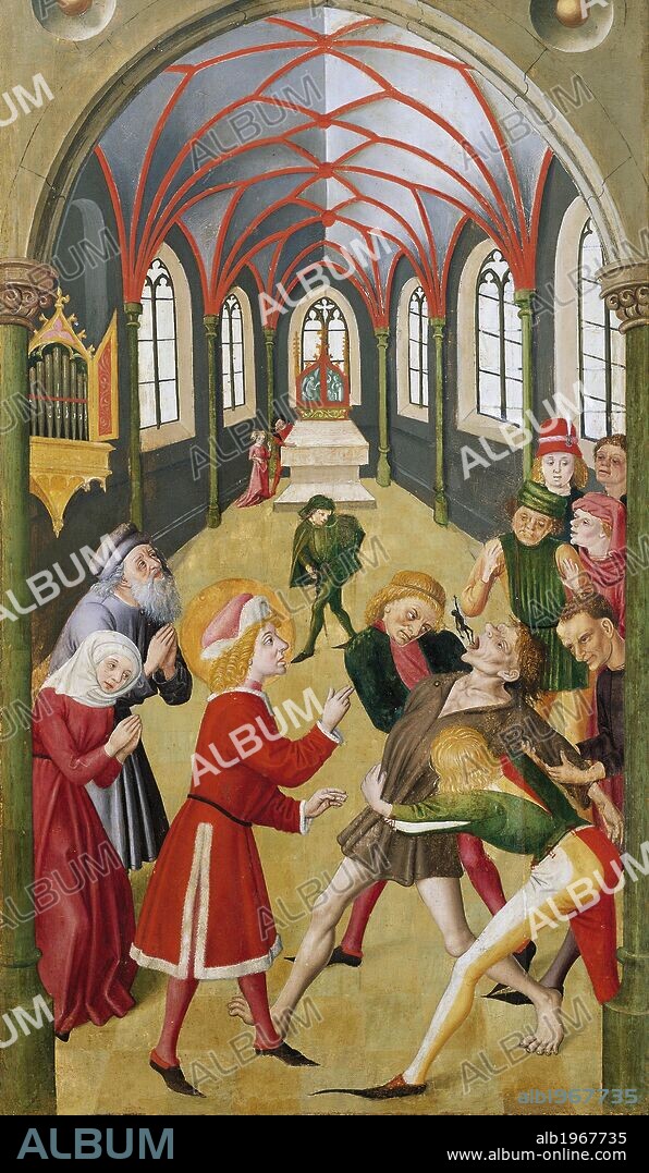 St Martin exorcising a demon, the late 15th century, unknown painter.