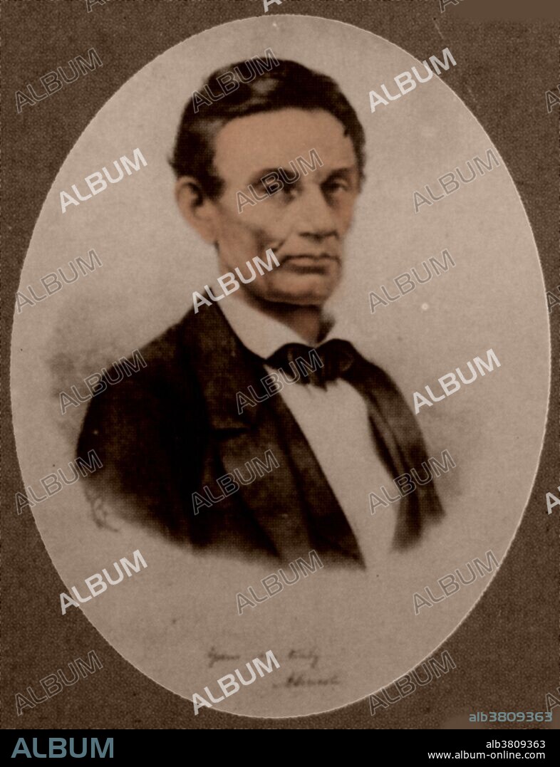 Milton Bradley's lithograph of the beardless Lincoln. Abraham Lincoln (February 12, 1809 - April 15, 1865) was the 16th American President. Reared on the western frontier, Lincoln was mostly self-educated. He became a country lawyer, an Illinois state legislator and member of the House of Representatives. He was elected president in 1860, but before Lincoln took office, seven southern slave states declared their secession and formed the Confederacy. When war began Lincoln concentrated on both the military and political dimensions of the war effort, seeking to reunify the nation. He exercised unprecedented war powers, including the arrest and detention without trial of thousands of suspected secessionists. He issued his Emancipation Proclamation in 1863 and promoted the passage of the Thirteenth Amendment to the Constitution, abolishing slavery. Lincoln married Mary Todd in 1842. They had four sons; Robert Todd, Edward Baker, Willie and Tad, but only Robert survived to adulthood. Lincoln was assassinated by John Wilkes Booth at the Ford Theater on April 14th, 1865. After being in a coma for nine hours, Lincoln died at 7:22 am on April 15, at the age of 56.