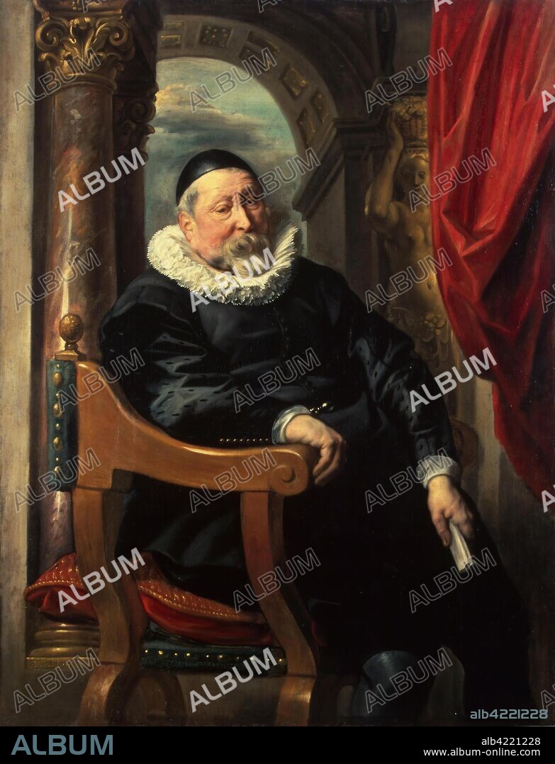 JACOB JORDAENS. 'Portrait of an Old Man'. Flanders, Circa 1637. Dimensions: 154x118,5 cm.