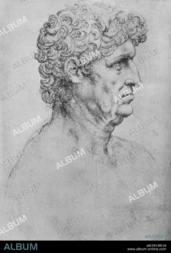 'Profile to the Right of an Elderly Man', c1480 (1945). From The Drawings of Leonardo da Vinci. [Reynal & Hitchcock, New York, 1945].