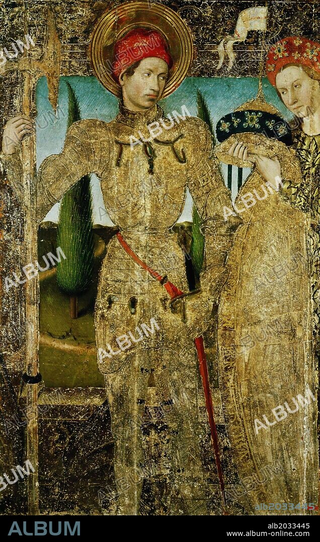 JAUME HUGUET. Jaume Huget / 'Retablo de San Jorge y la princesa', 1448, Madera.