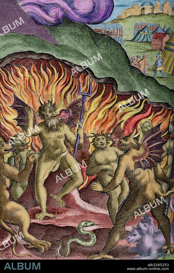 TASSO, Torcuato (1544-1595). Poeta italiano. "GERUSALEME LIBERATA", 1588. Poema épico en veinte cantos que narra las proezas de Godofredo de Bouillon (1061-1100) durante la Primera Cruzada. Edición impresa en Venecia en 1787. Grabado coloreado.