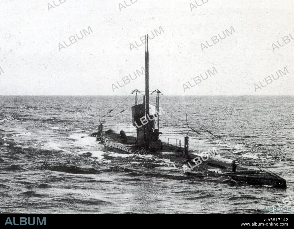 Caption: "U-35 runs on the surface before submerging, 1917." SM U-35 was a German U 31-class U-boat which operated in the Mediterranean Sea during World War I. It ended up being the most successful U-boat participating in the war sinking 224 ships for a total of 539,741 tons. Her longest serving captain was Lothar von Arnauld de la PeriÃ¨re, who is famous for scrupulous adherence to prize rules, allowing crews of enemy merchant ships to board their lifeboats and giving them directions to the nearest port before sinking their ships. Under his command, U-35 claimed to have sunk 195 ships, making him the most successful submarine commander in history. After the war ended, U-35 was transferred to England and docked in Blyth from 1919 to 1920, then broken up.