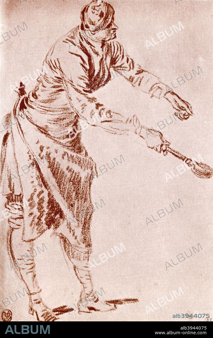 A study in Sanguine, 1913. A print from The Art of the Great Masters, by Frederic Lees, Sampson Low, Marston and Co, London, 1913.