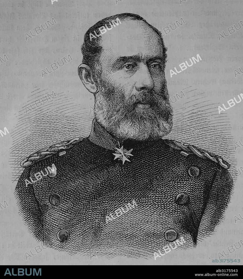 General ludwig von wittich, 1818-1884, prussian general, illustrated war history, german - french war 1870-1871.
