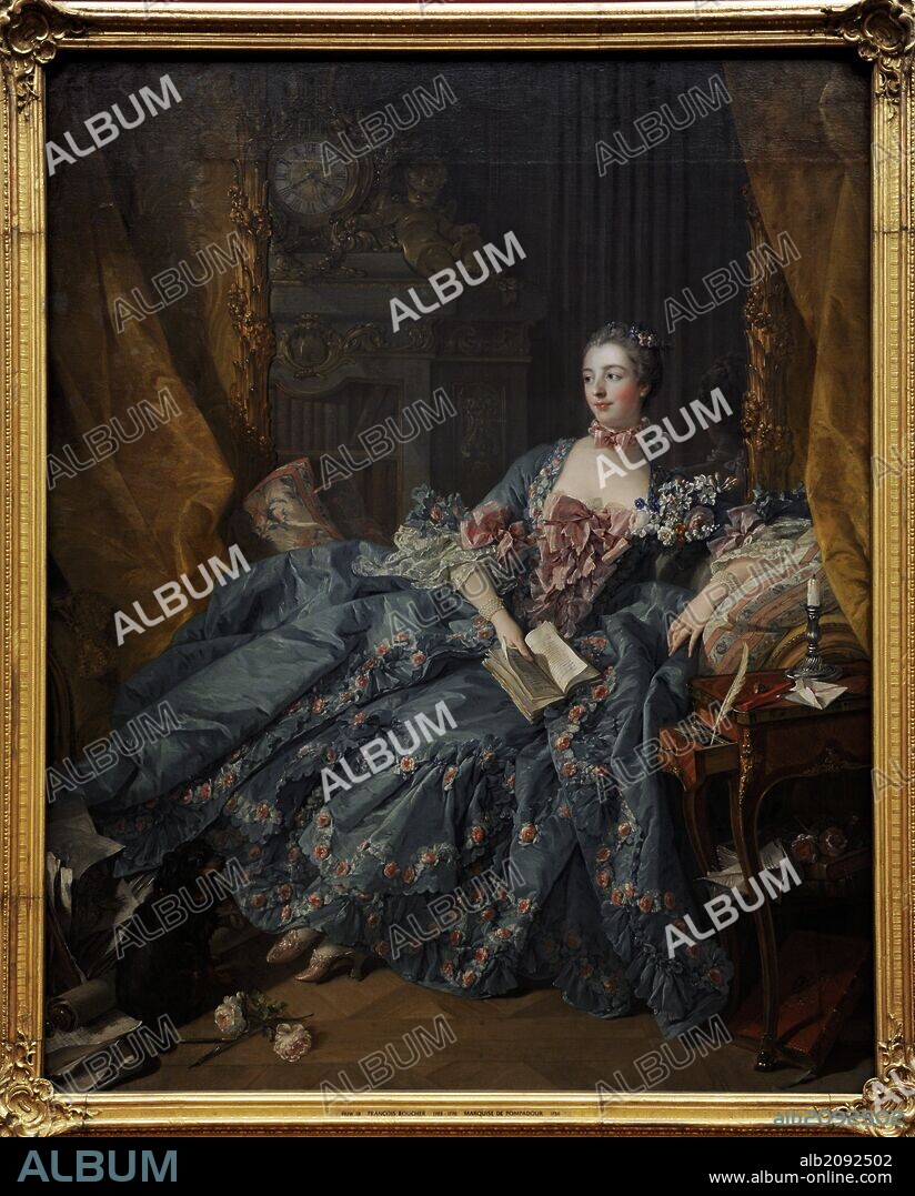 FRANÇOIS BOUCHER. ARTE ROCOCO. FRANCIA. François Boucher (1703-1770). Pintor francés, que gustó del estilo galante, propio de la época rococó. "Madame Pompadour", 1758. Jeanne-Antoinette Poisson, marquesa de Pompadour (1721-1764). Cortesana francesa, favorita del monarca Luís XV. Alte Pinakothek. Munich. Alemania.