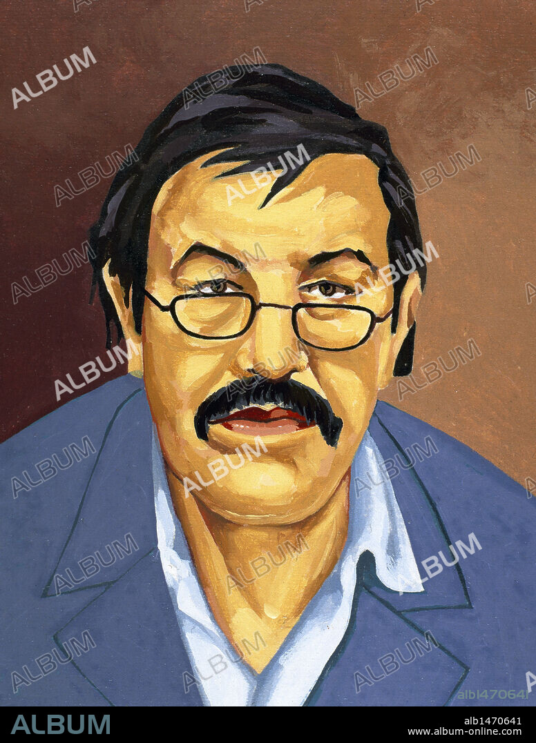GRASS, Günter (n.1927). Escritor alemán. Premio Nobel de Literatura en 1999. Dibujo.