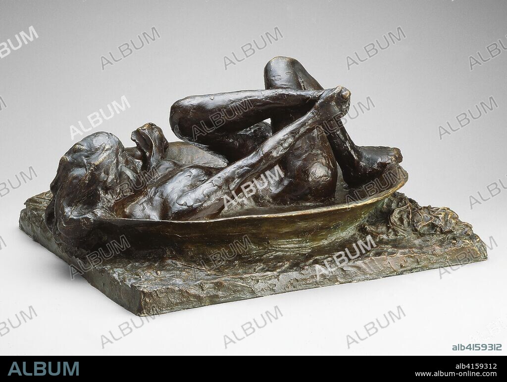 HILAIRE GERMAIN EDGAR DEGAS. The Tub. Edgar Degas; French, 1834-1917. Date: 1889. Dimensions: 47 cm (18 1/2 in.); base: 41.3 × 42.6 cm (16 1/4 × 16 3/4 in.). Bronze. Origin: France.