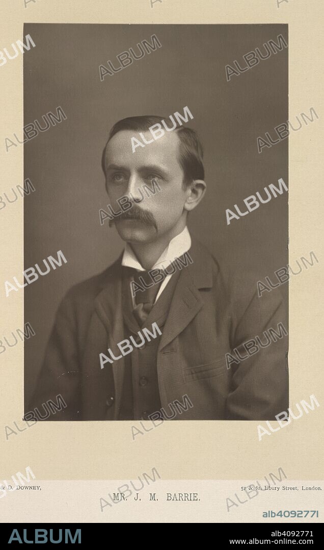 W & D DOWNEY. Sir James Matthew Barrie (1860-1937). Scottish novelist and dramatist. Creator of 'Peter Pan'. Portrait. The Cabinet Portrait Gallery. Photographs by W. & D. Downey. [With descriptive letterpress.]. Cassell & Co.: London, 1890-94. Source: 10803.h.9 volume 3, plate 14. Language: English.