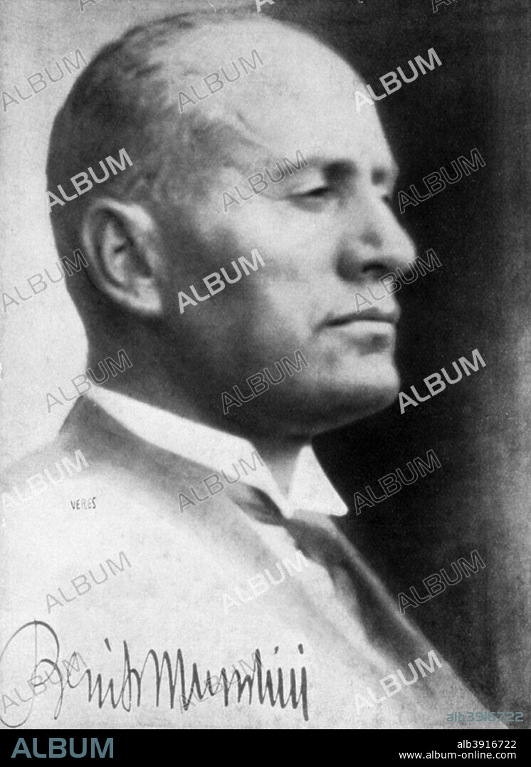 Benito Mussolini, Italian fascist dictator, c1930s. Portrait of Mussolini (1883-1945).