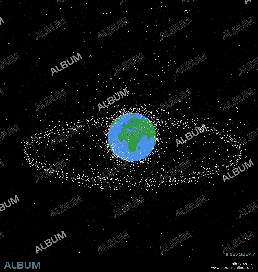 Debris in space. Space debris is the name given to objects orbiting Earth that have been discarded by humans. Such waste can include anything from defunct satellites to small paint flakes. Some of the debris can be dangerous if it collides with spacecraft or with astronauts on space-walks.