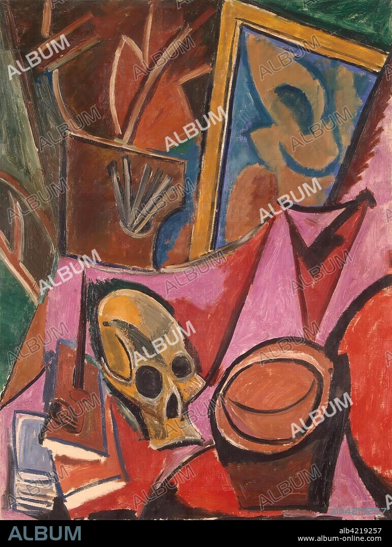 PABLO PICASSO. 'Composition with Skull'. France, 1908. Dimensions: 116,3x89 cm.