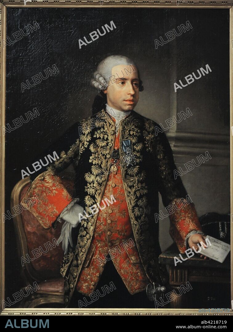 Vicente Joaquín Osorio de Moscoso y Guzmán (1756-1816). XV Marqués de Astorga y XII Conde de Altamira. Retrato atribuído por Luís Egidio Melendez (1716-1780), 1775. Oleo sobre lienzo. Museo Lázaro Galdiano. Madrid. España.