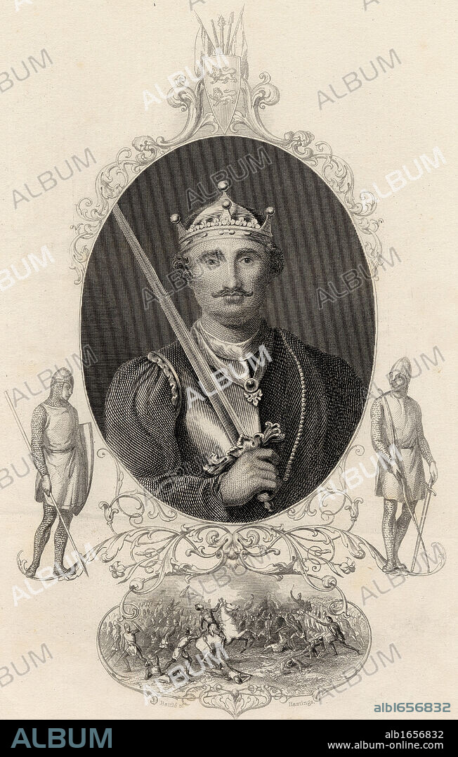 William I of England, aka William the Conqueror,1027-1087. First Norman King of England. 19th century print.