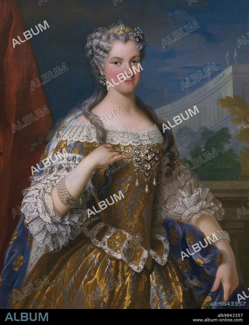 ANON. Portrait of Marie Leszczynska (1703-1768), Queen of France, 18th century.
