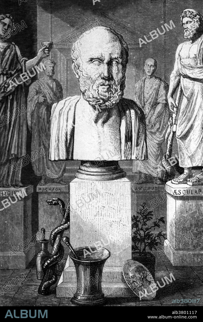 Hippocrates (460-370 BC) was a Greek physician who is generally considered to be the father of medicine, although little is actually known about him. His influence survives in the Hippocratic oath, a code of medical ethics some medical students take on completion of their training. He founded a medical school on the Aegean island of Cos, where his ideas on medical conduct and practice were implemented. He advocated a rational approach to medicine, believing that disease was caused by physical phenomenon and not by the interference of the gods. Plant extracts, including willow bark and spiraea, of which salicylic acid was the active ingredient, had been known to help alleviate headaches, pains, and fevers since antiquity. Hippocrates left historical records describing the use of powder made from the bark and leaves of the willow tree to help these symptoms.