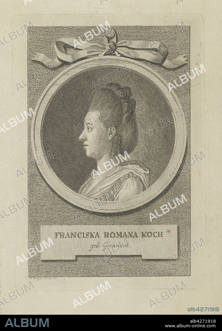 GOTTFRIED DANIEL BERGER. Portrait of Franziska Romana Koch, née Giraneck (1748-1796).