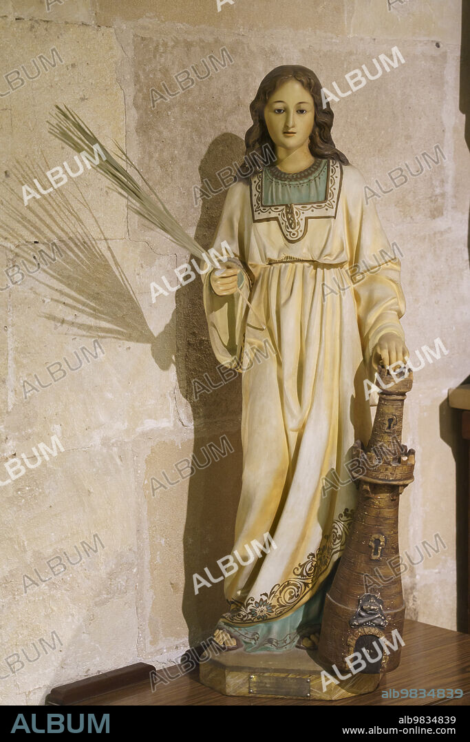 Santa Barbara, Monastery Church of Santa Margarita, center of history and military culture of the balearics, Palma, Majorca, Balearic Islands, Spain.