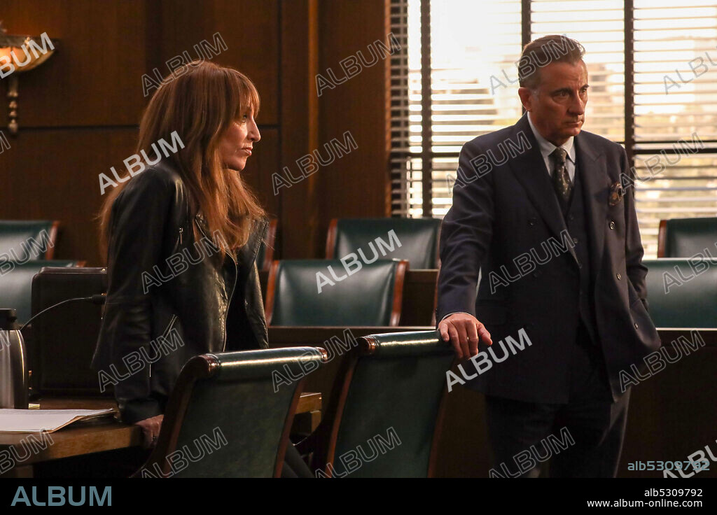 ANDY GARCIA and KATEY SAGAL in REBEL, 2021, directed by ADAM ARKIN, JESSE WILLIAMS and MARC WEBB. Copyright Sony Pictures Television.