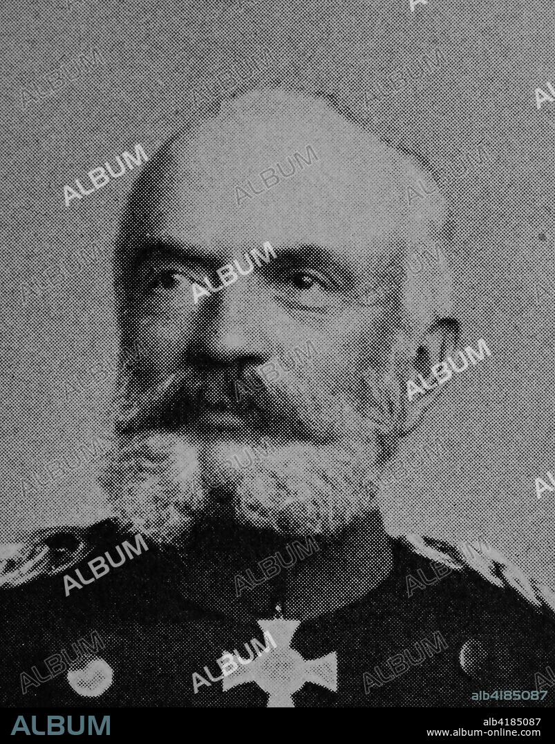 Sigismund Wilhelm Lorenz von Schlichting, October 3, 1829 - October 22, 1909, was a Prussian general and military theorist, picture from 1895, digital improved.