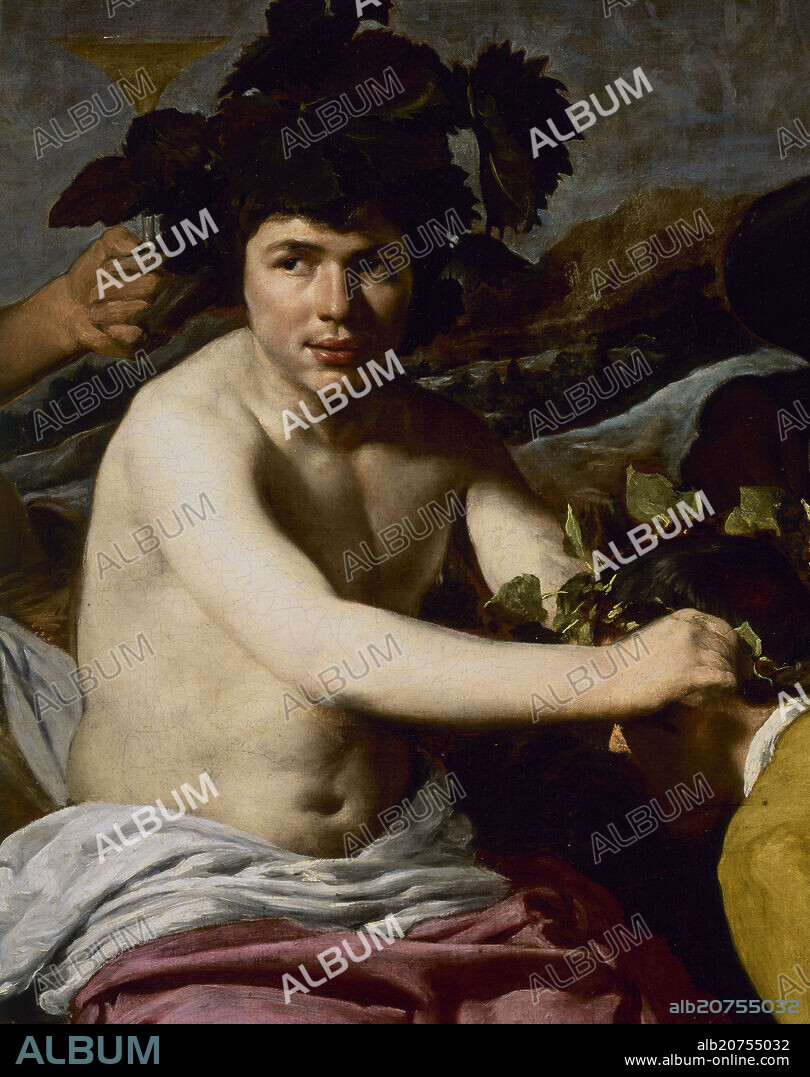DIEGO VELAZQUEZ (1599-1660). 'The Triumph of Bacchus, or the Drinkers' (detail), 1628-1629, Oil on canvas, P01170.